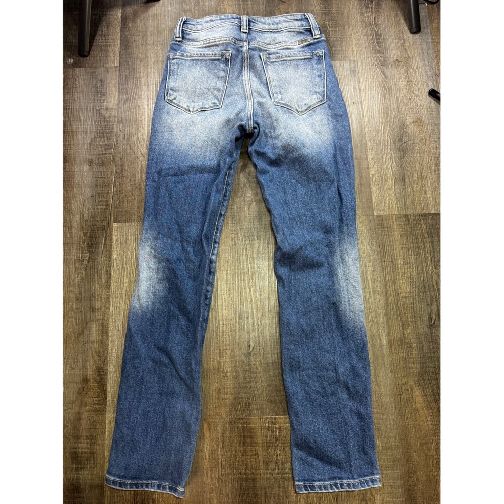 KanCan KC9241M Medium Wash Distressed Straight Leg Jeans Women Size 1/24 - Picture 2 of 5